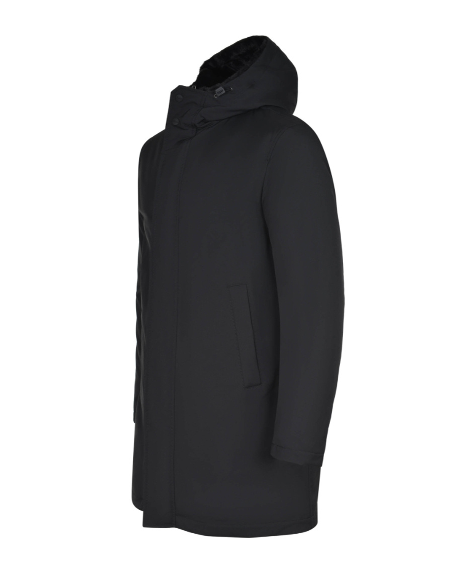 Herno Long-sleeved Coat In Black