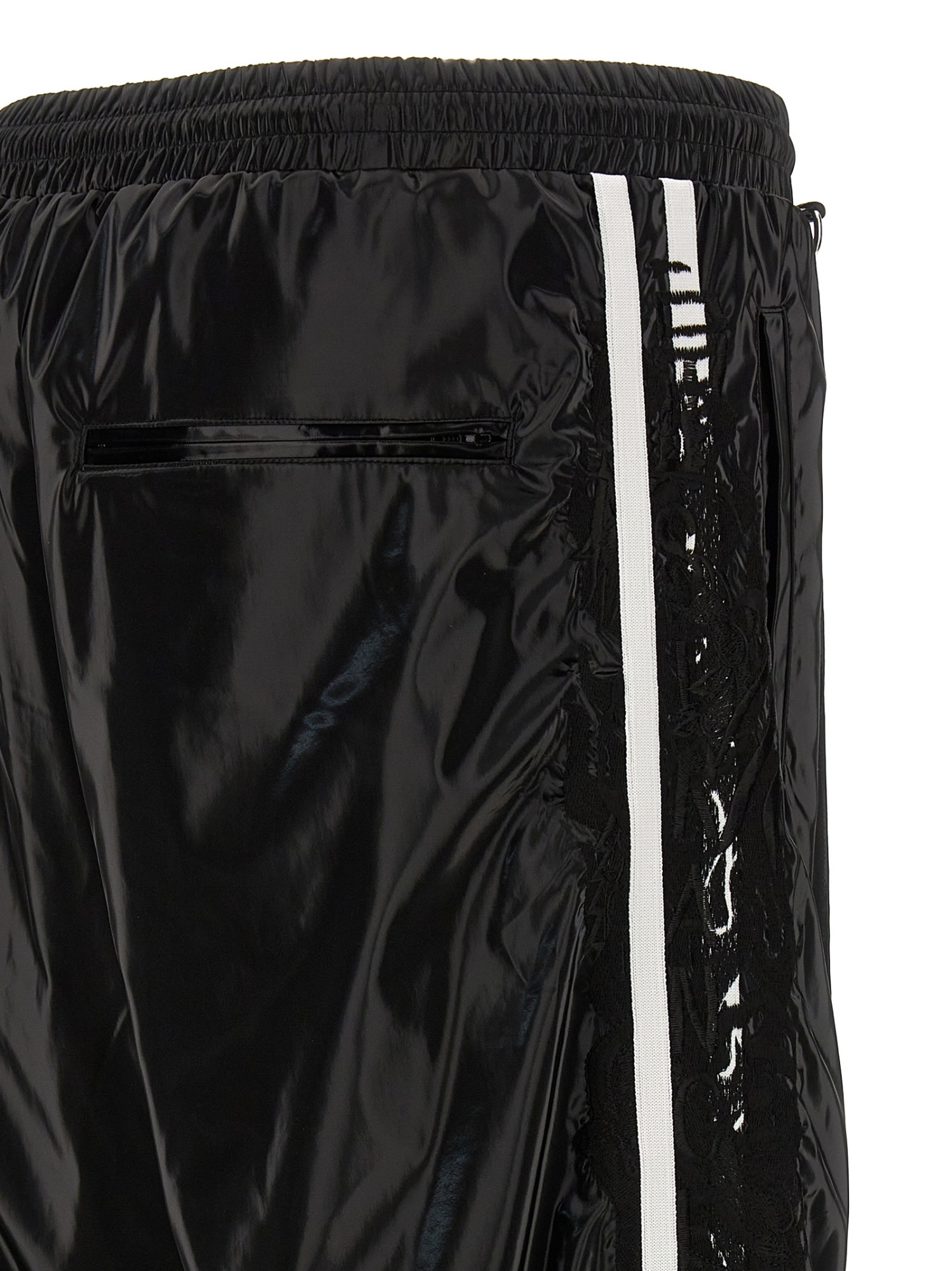 Doublet Laminate Track Pants In Black