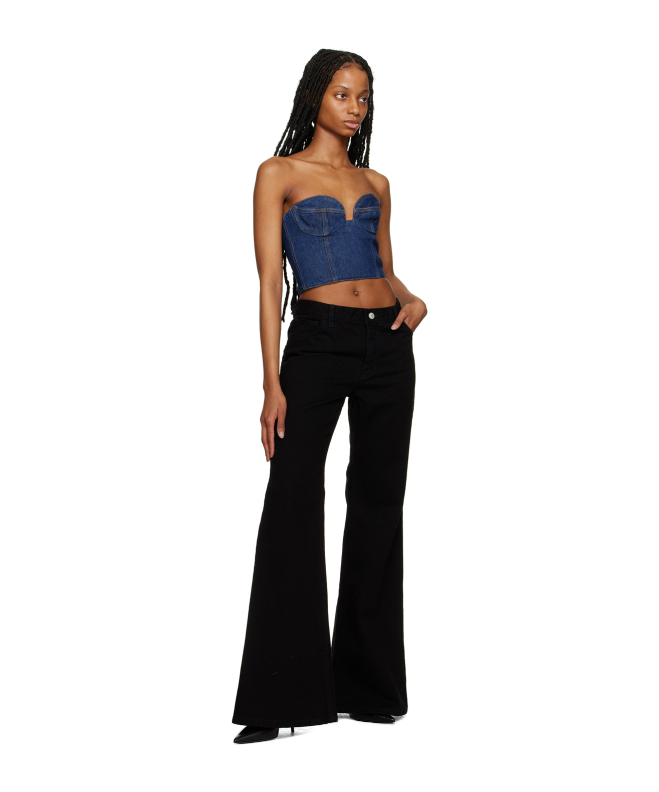 Magda Butrym Flare High Waist Jeans In Black