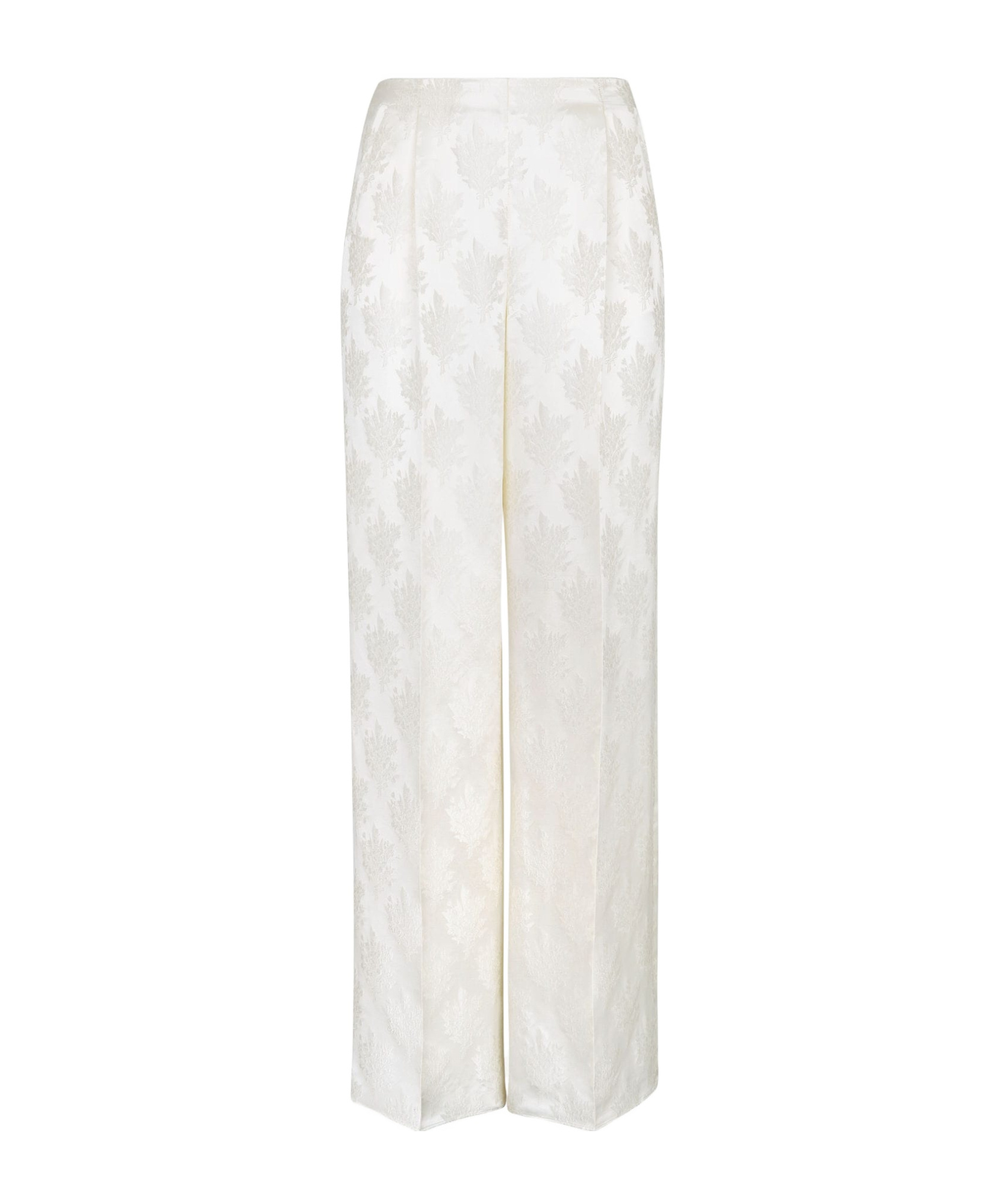 Fendi Silk And Viscose Pants In White