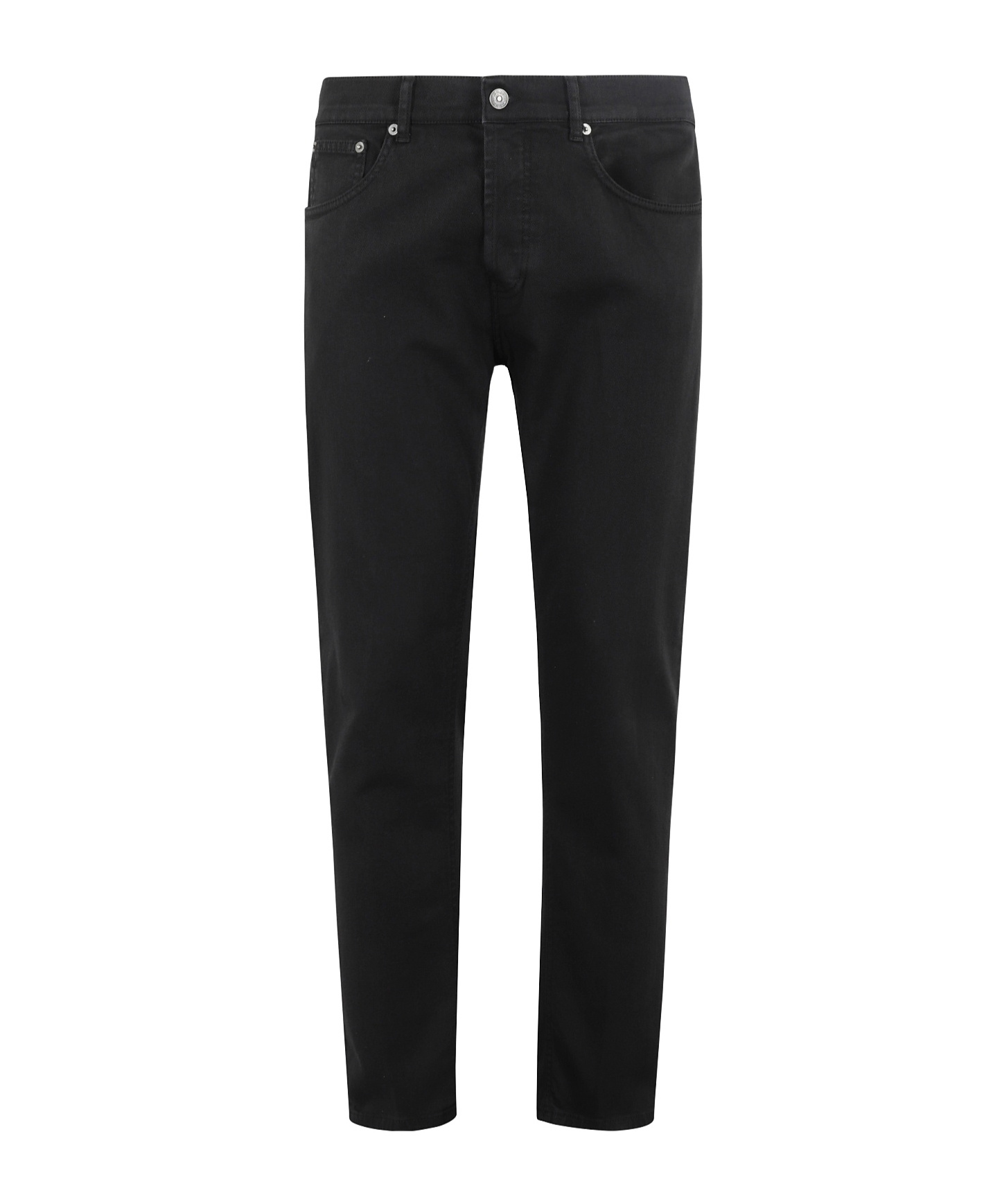 Dondup Carrot Leg Black Jeans With Five-pocket Design In Black
