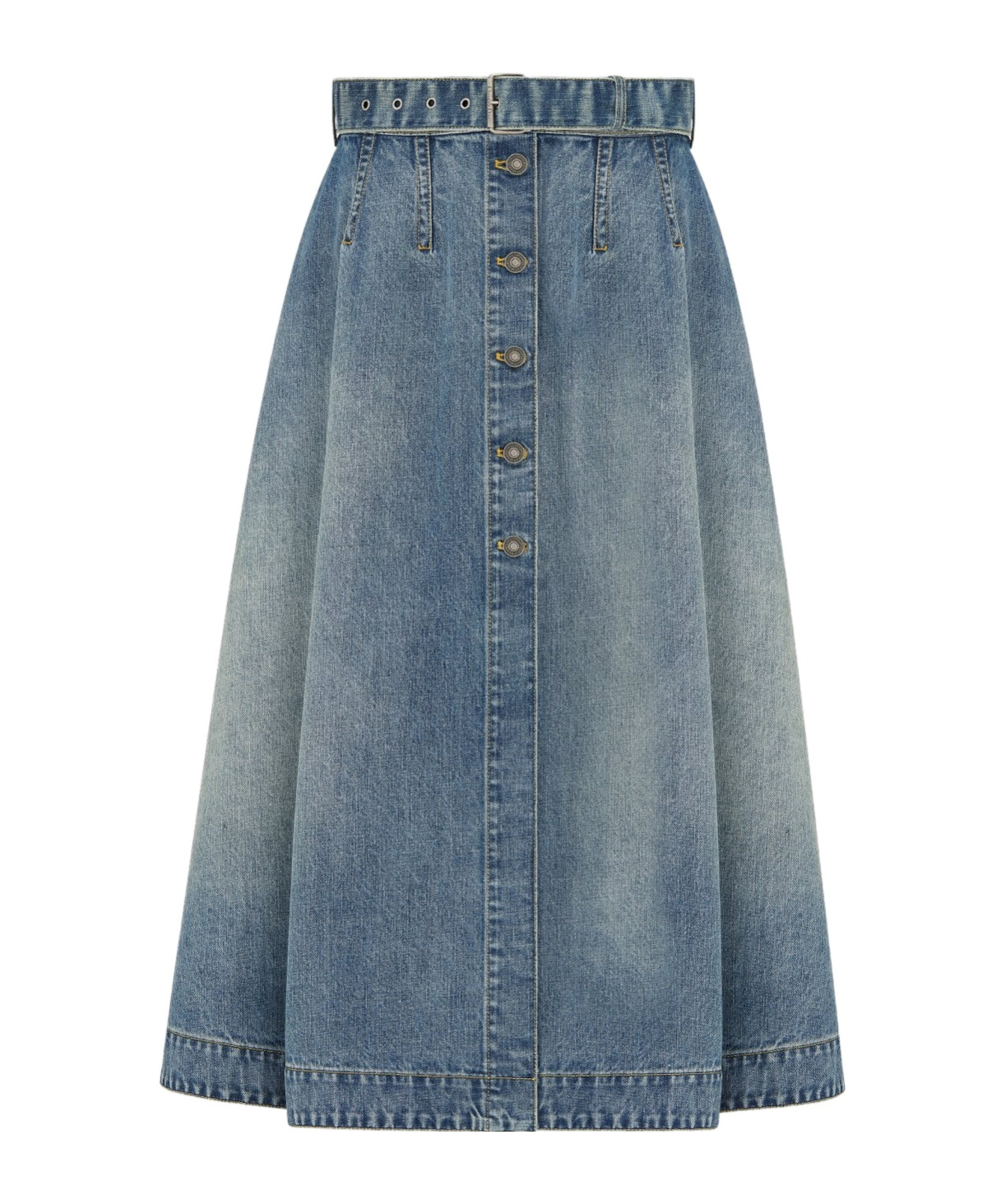 Dior Mid-length Flared Skirt In Blue