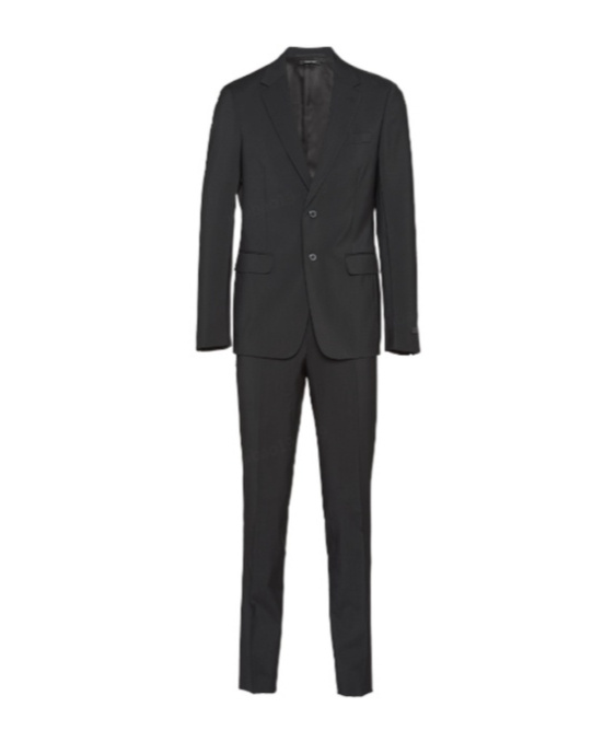 Prada Men's Wool Blend Suit In Black