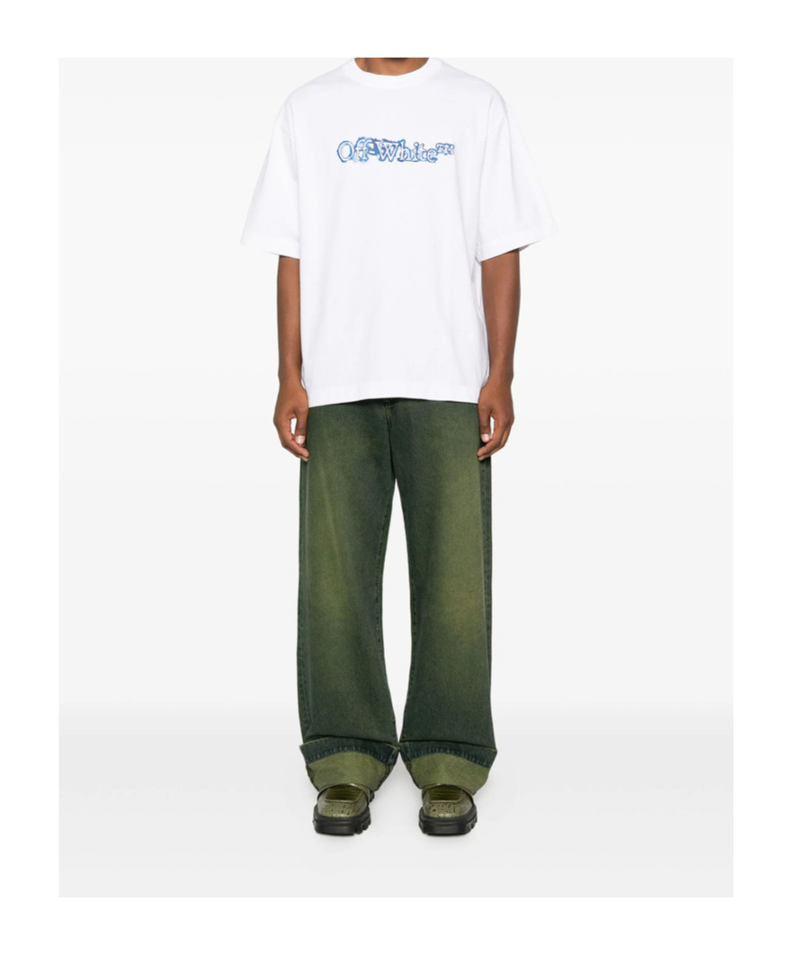 Off-white Bookish Flower Skate T-shirt In Animal Print