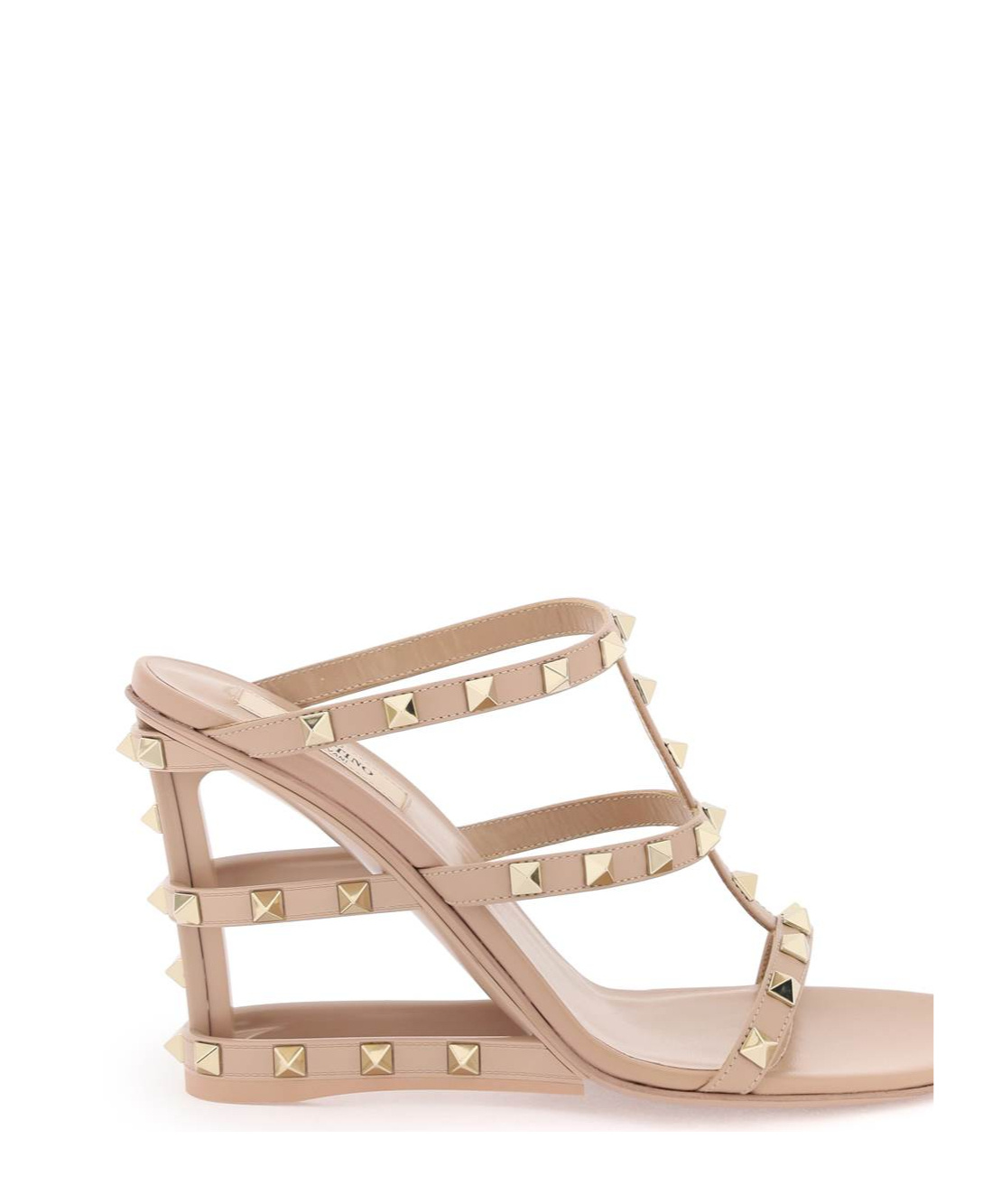 VALENTINO GARAVANI ROCKSTUD OPEN TOE HIGH HEELED SANDALS