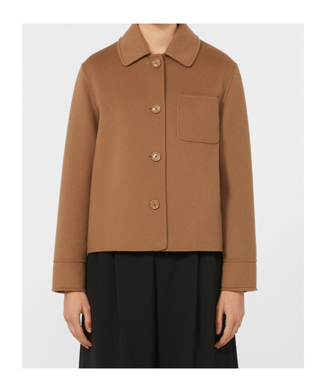 Max Mara Long-sleeved Casual Jacket In Brown