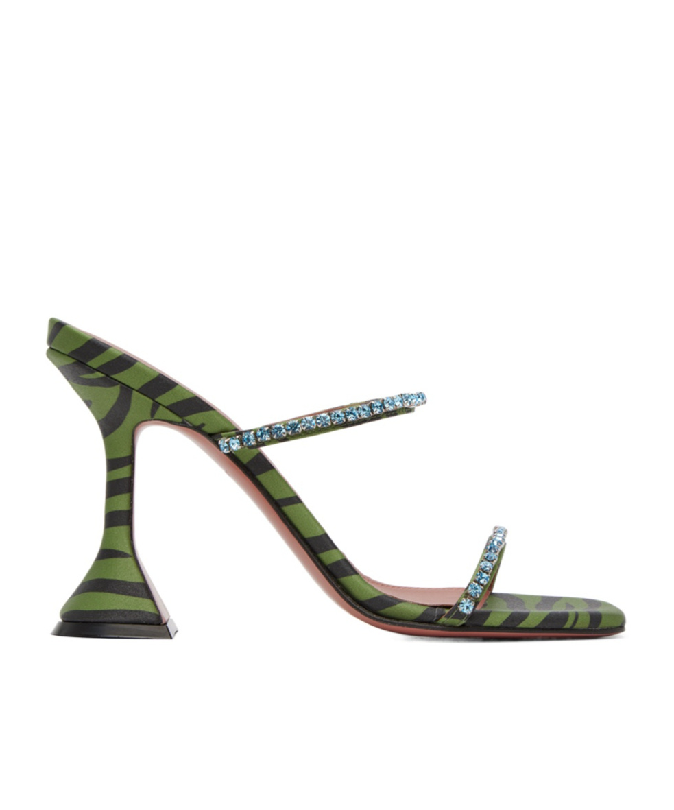 AMINA MUADDI GILDA SQUARE-TOED HIGH-HEELED SANDALS