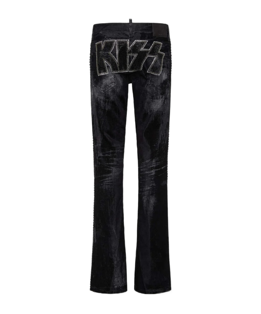 Dsquared2 X Kiss The American Embellished Jeans In Black