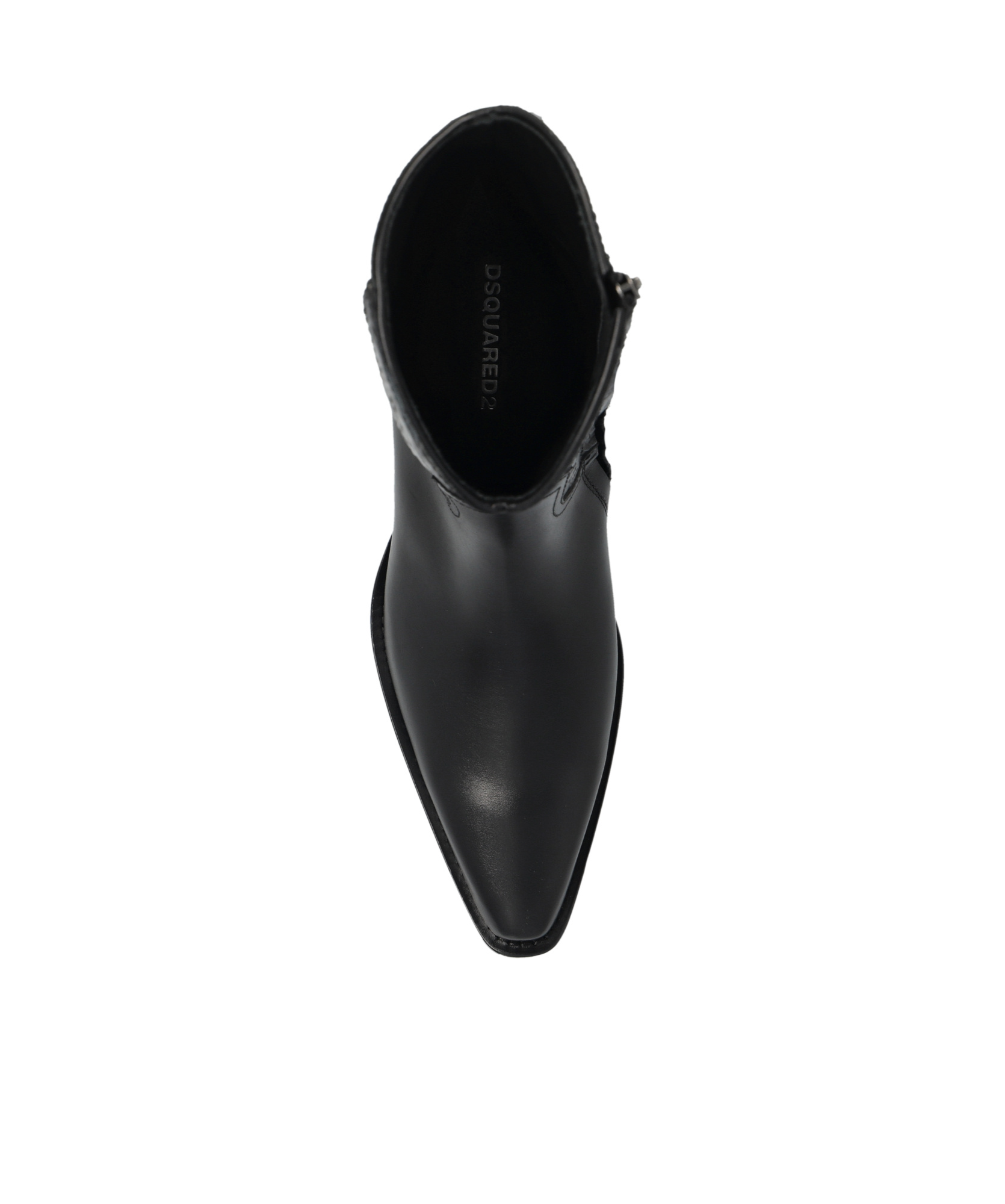 Dsquared2 Texan Leather Boots In Black
