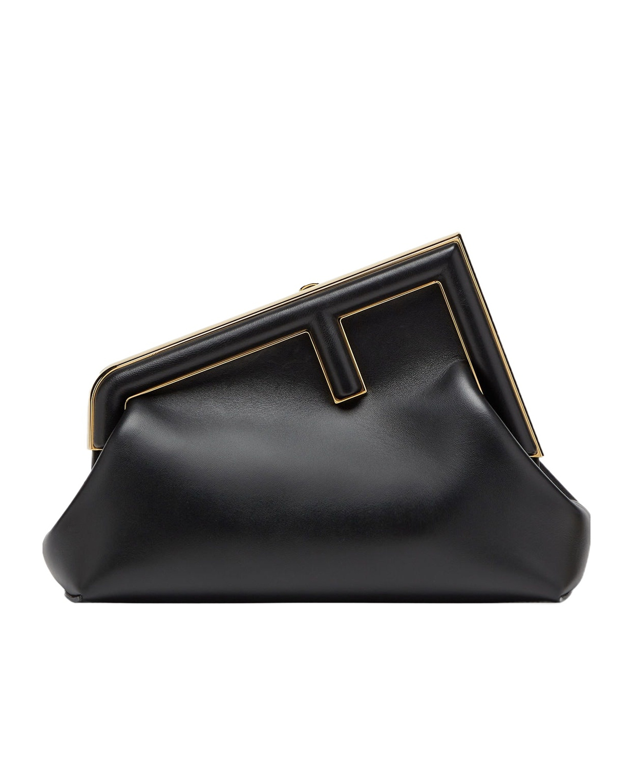 Fendi Small First Clutch Bag In Black