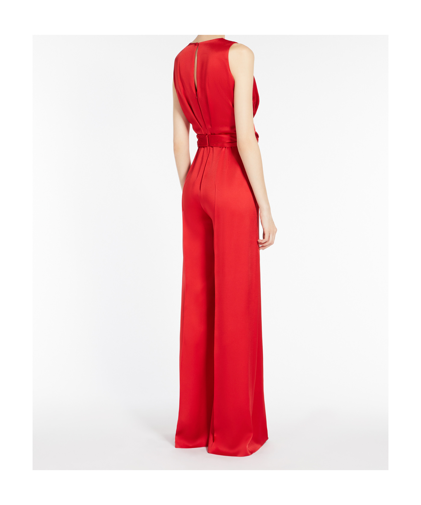 Max Mara Sleeveless Jumpsuit In Red