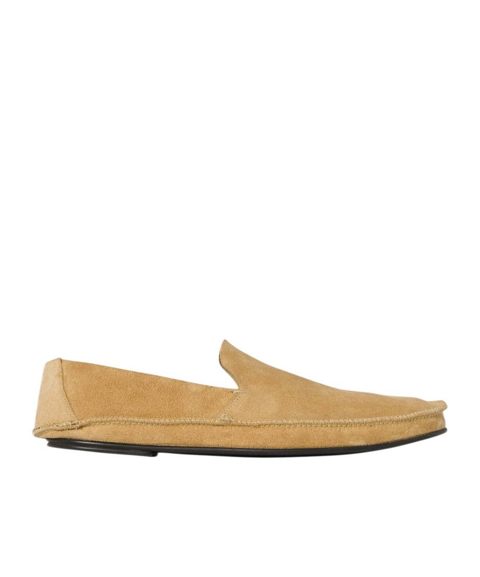 The Row Beige Tyler Loafers In Neutral