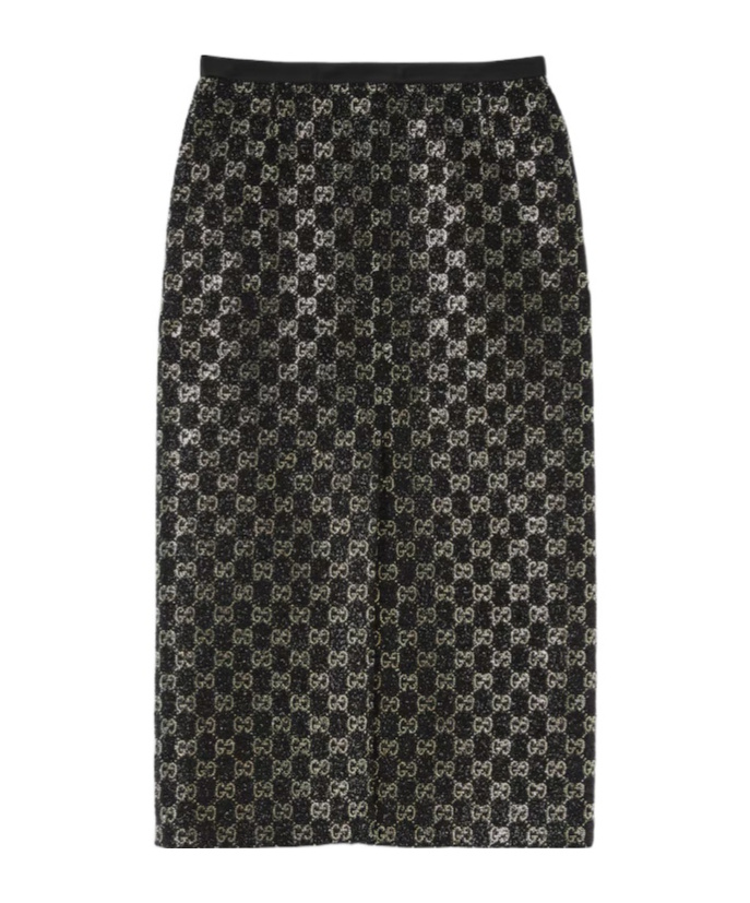 Gucci Crystal-embellished Skirt In Black