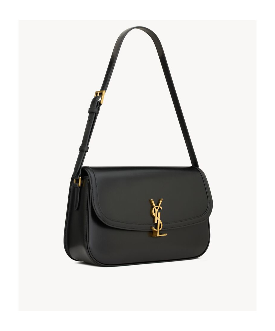 Saint Laurent Large Solferino Shoulder Bag In Black