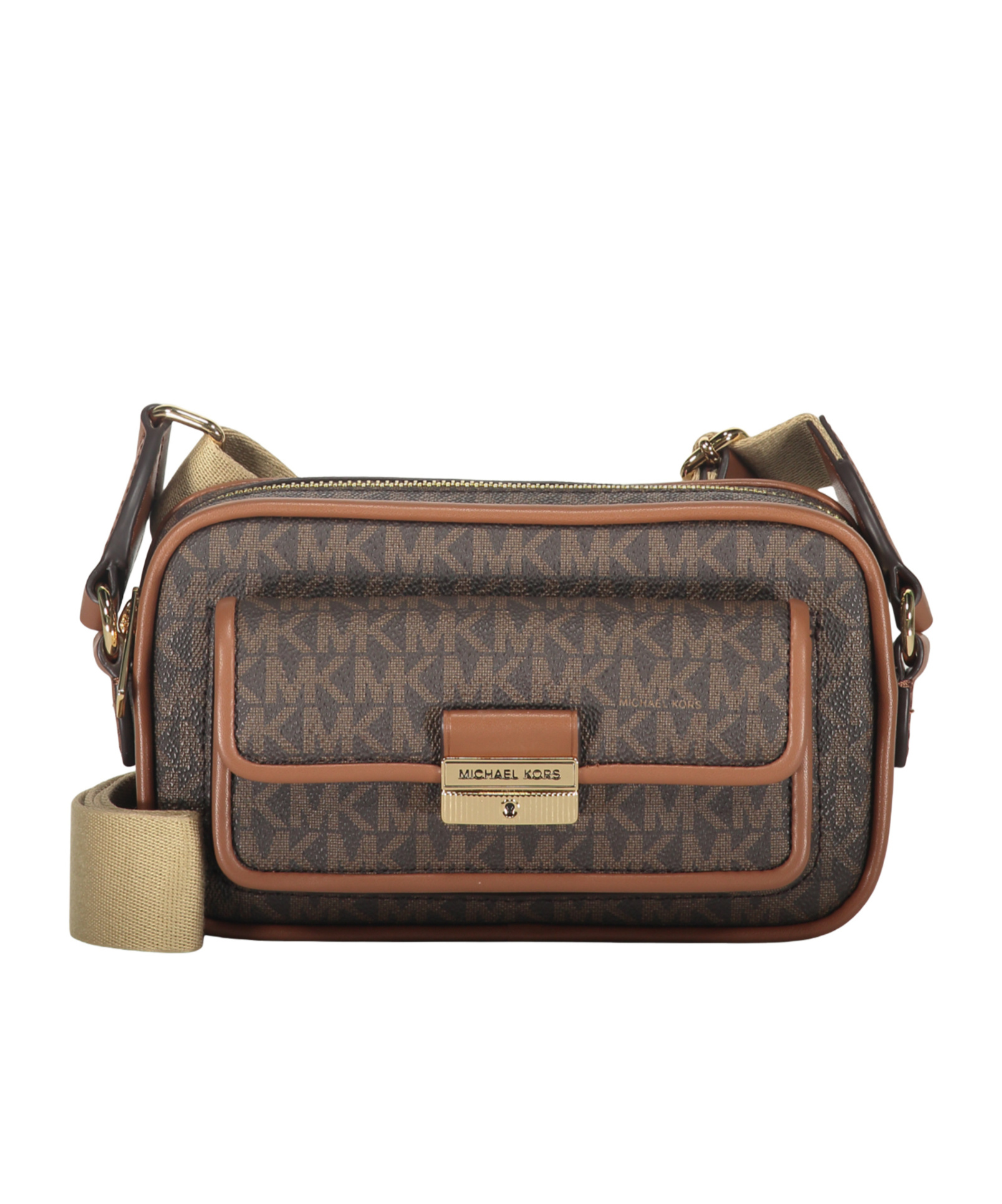 Michael Kors Bradshaw Extra-small Metallic Signature Logo Camera Crossbody Bag