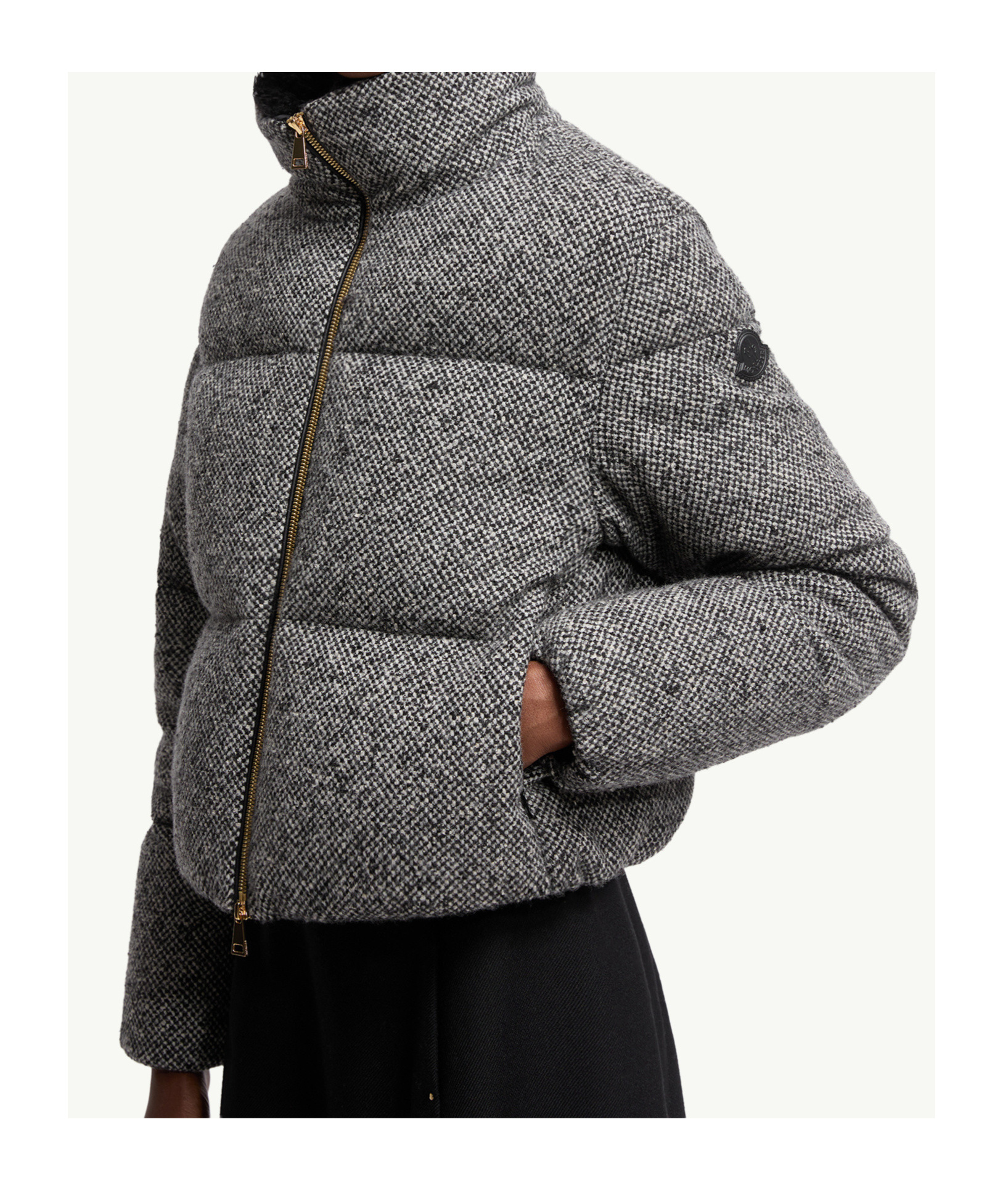 Moncler Zip-up Bomber Jacket In Gray
