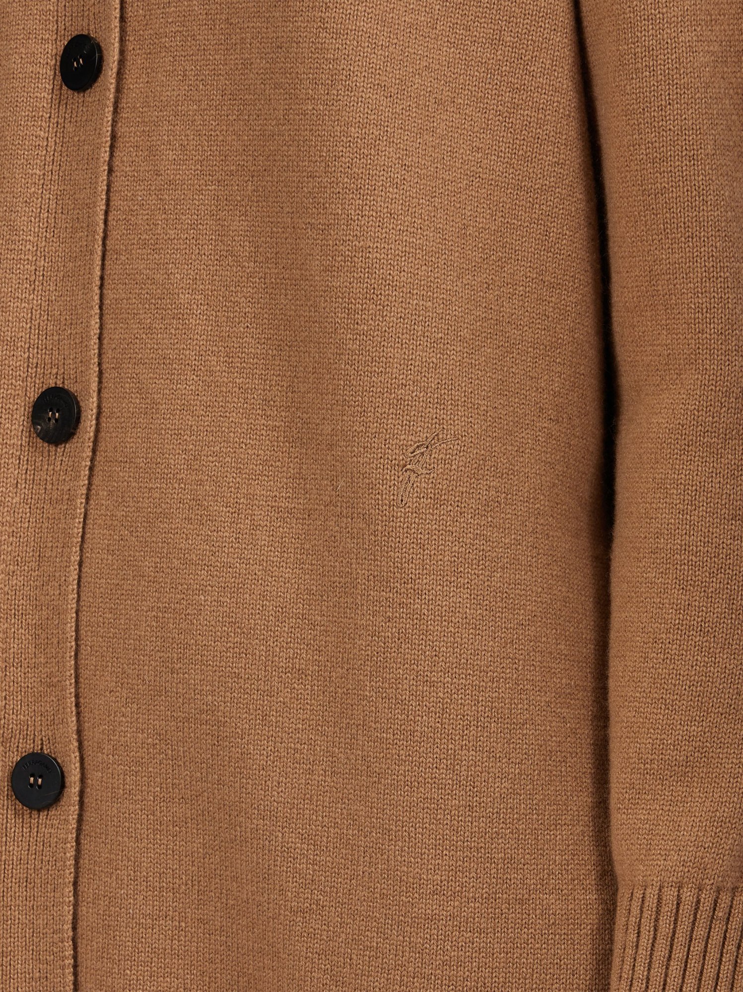Shop Ferragamo Ribbed Knit Cardigan Dress In Brown