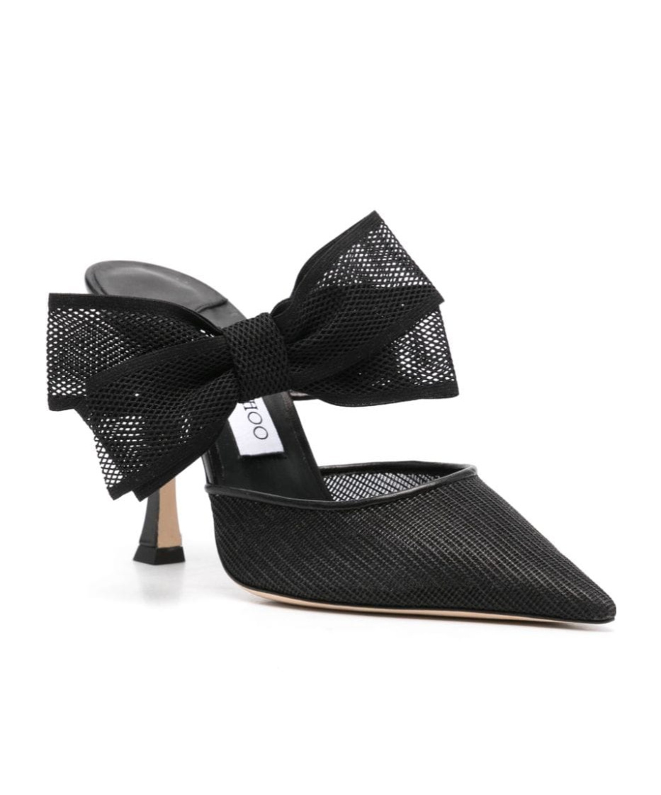 Jimmy Choo 95mm Bow-detail Pumps In Black