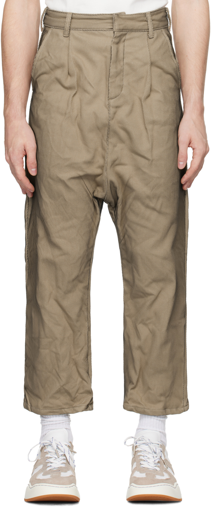 Ader Error Straight Casual Pants In Brown