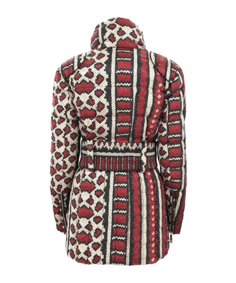 Shop Just Cavalli Jacquard Pattern Coat In Black