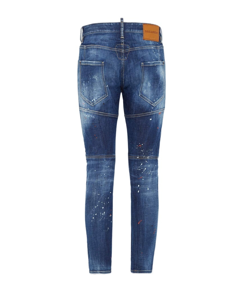 Dsquared2 Dsquared Men Slim Jeans With A Lived-in Effect In Blue