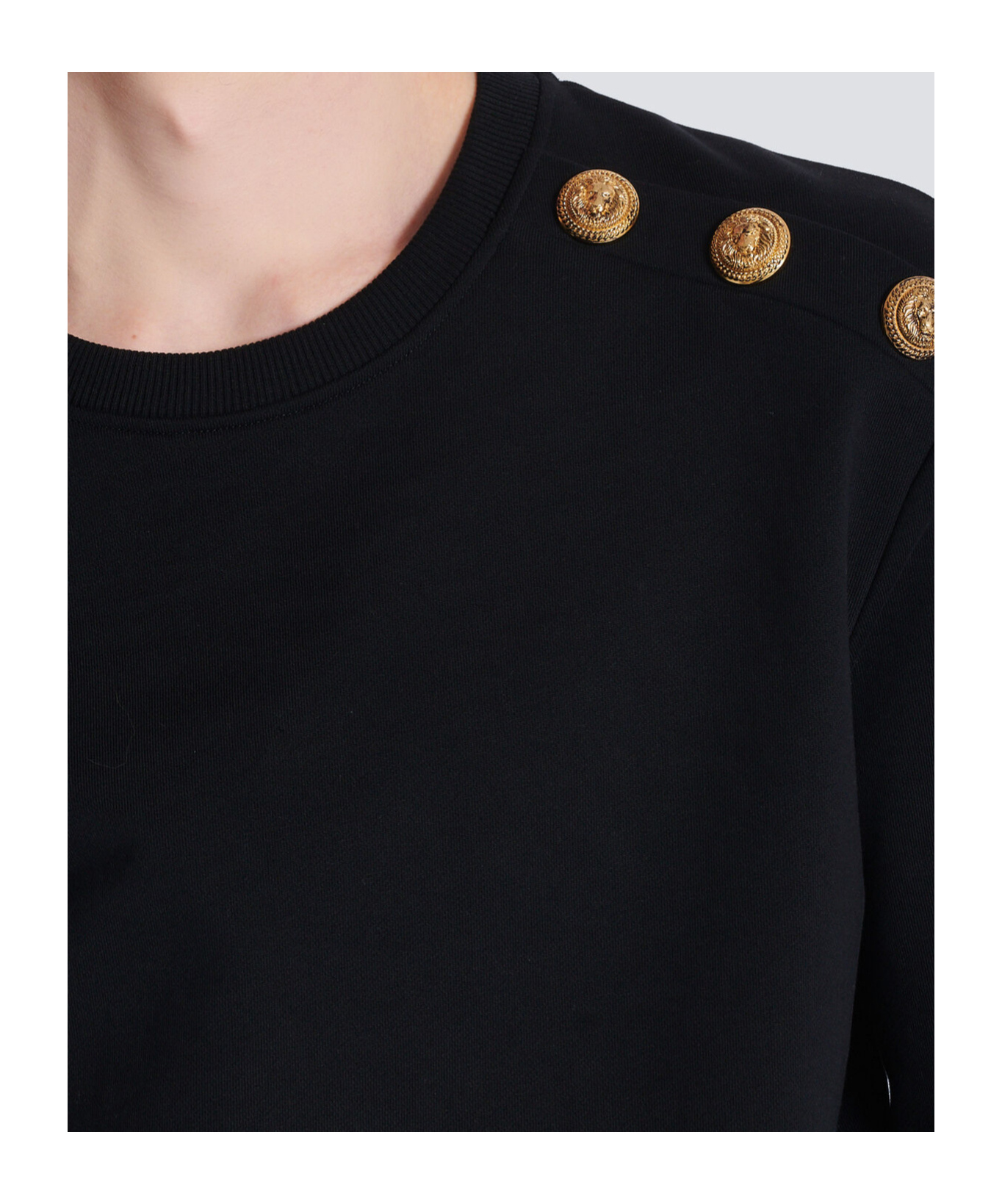 Balmain Sweater With Chain Lion Buttons