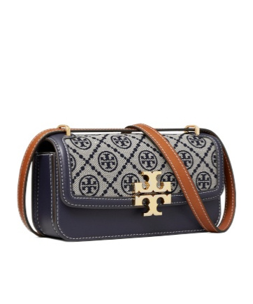 Tory Burch Small T Monogram Eleanor Shoulder Bag In Black