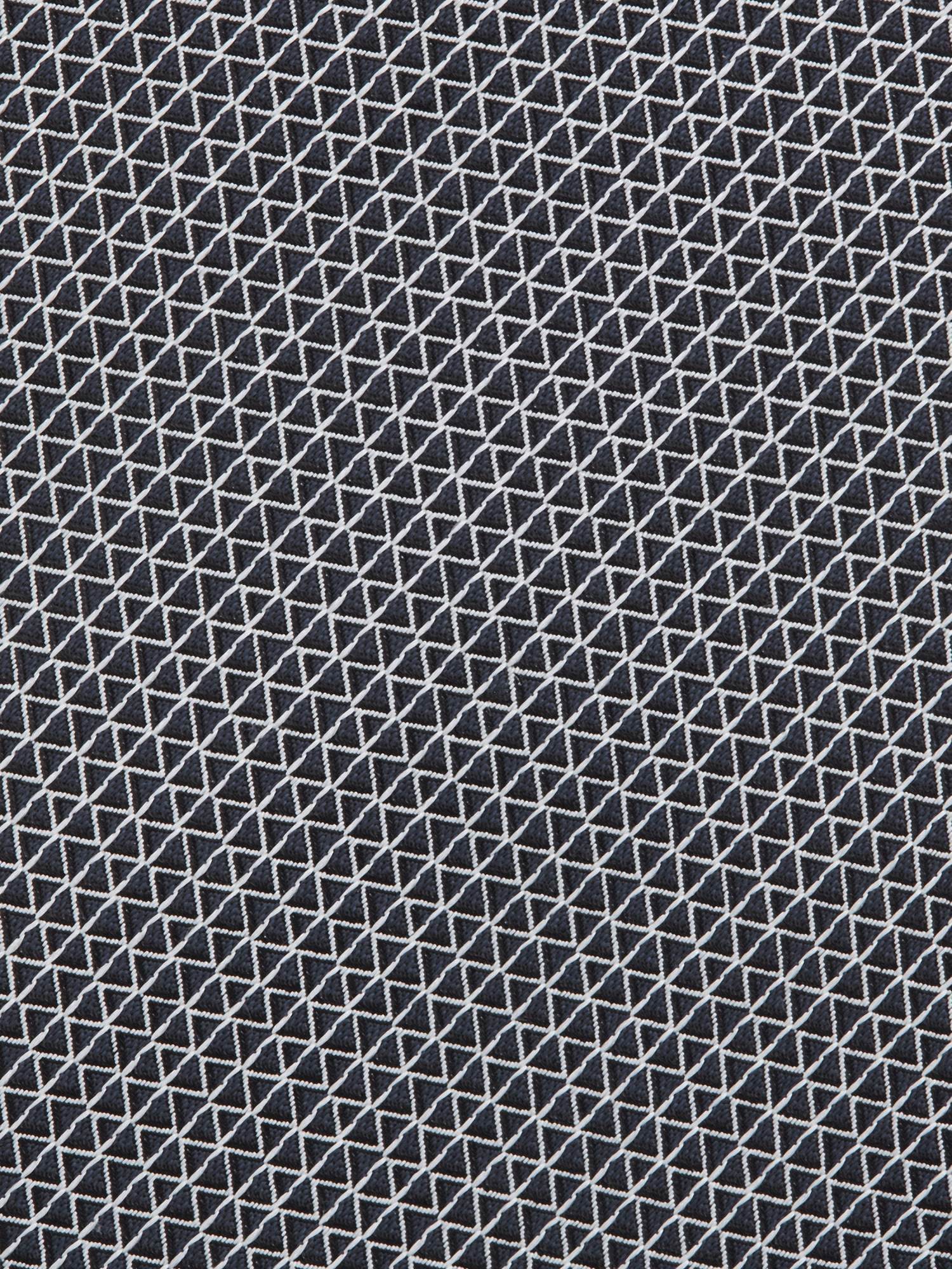 Zegna Geometric Pattern Jacquard Tie In Blue