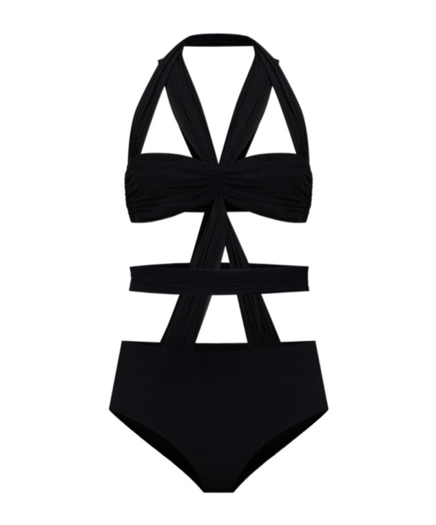 Philosophy Di Lorenzo Serafini Draped Cutout Bodysuit In Black