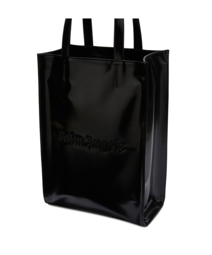 Palm Angels Logo Debossed Open-top Tote Bag In Black