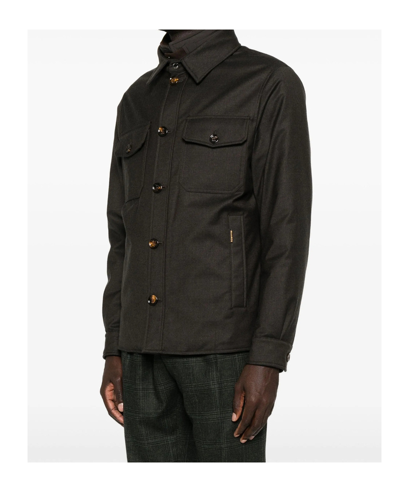 Moorer Long-sleeved Casual Jacket In Brown