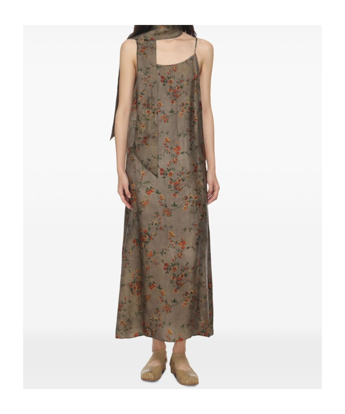 Uma Wang Anaya Dress Woman Grey In Green