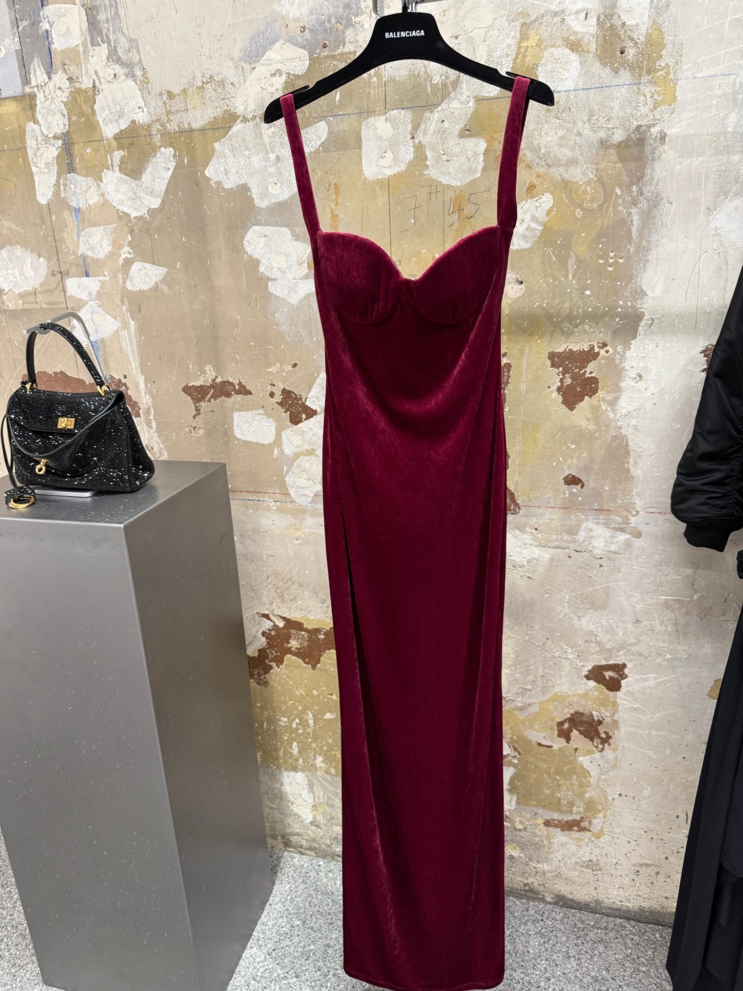 Balenciaga Women's Fitted Gown In Plum In Red