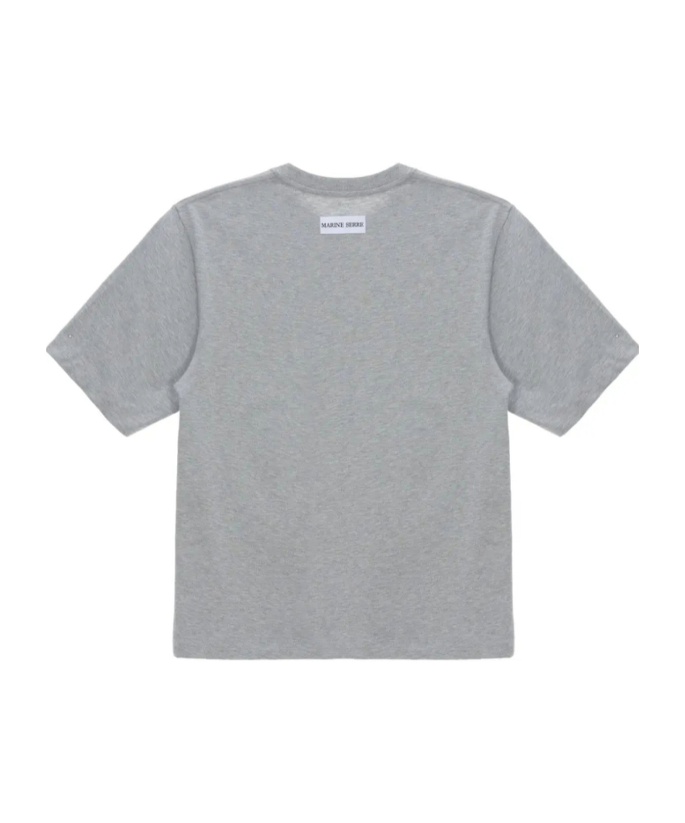 Marine Serre Moon-logo Cotton T-shirt In Gray