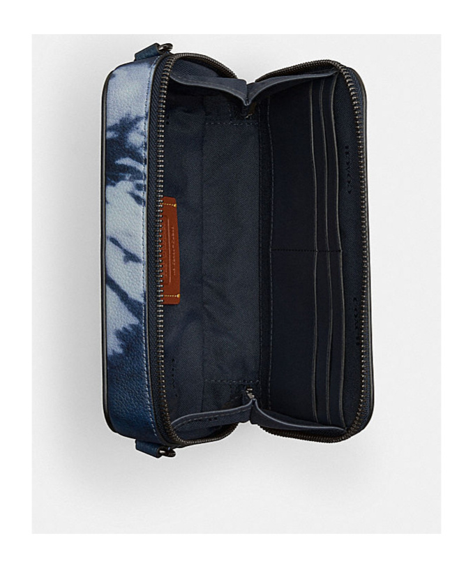Shop Coach Tie-dyed Printed Charter Shoulder Bag In Blue