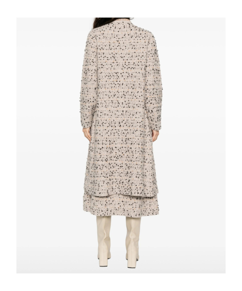 Fabiana Filippi Button-detailed Tweed Coat In Neutral