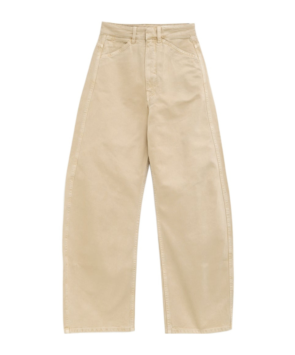 Lemaire Curvy High Waist Jeans In Custard
