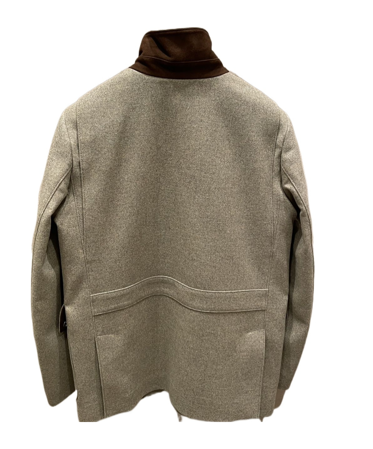 Loro Piana New-cut Wool Cashmere Button Stand-collar Casual Jacket In Beech Mixed Color