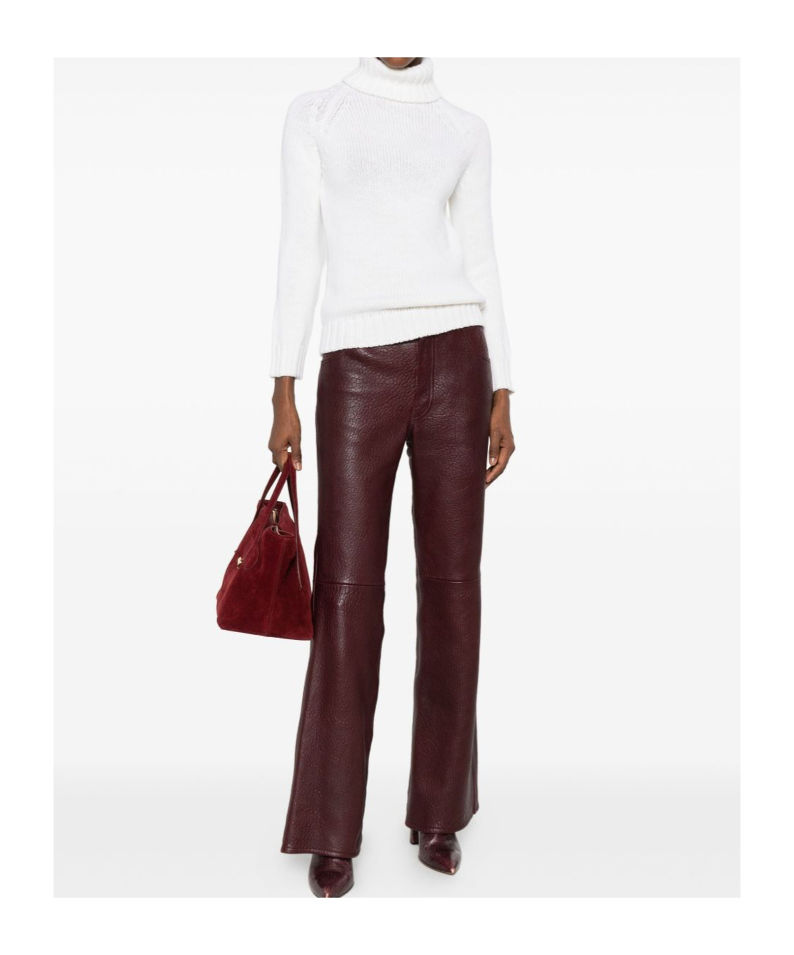 Baserange Turtleneck Knitted Sweater In White