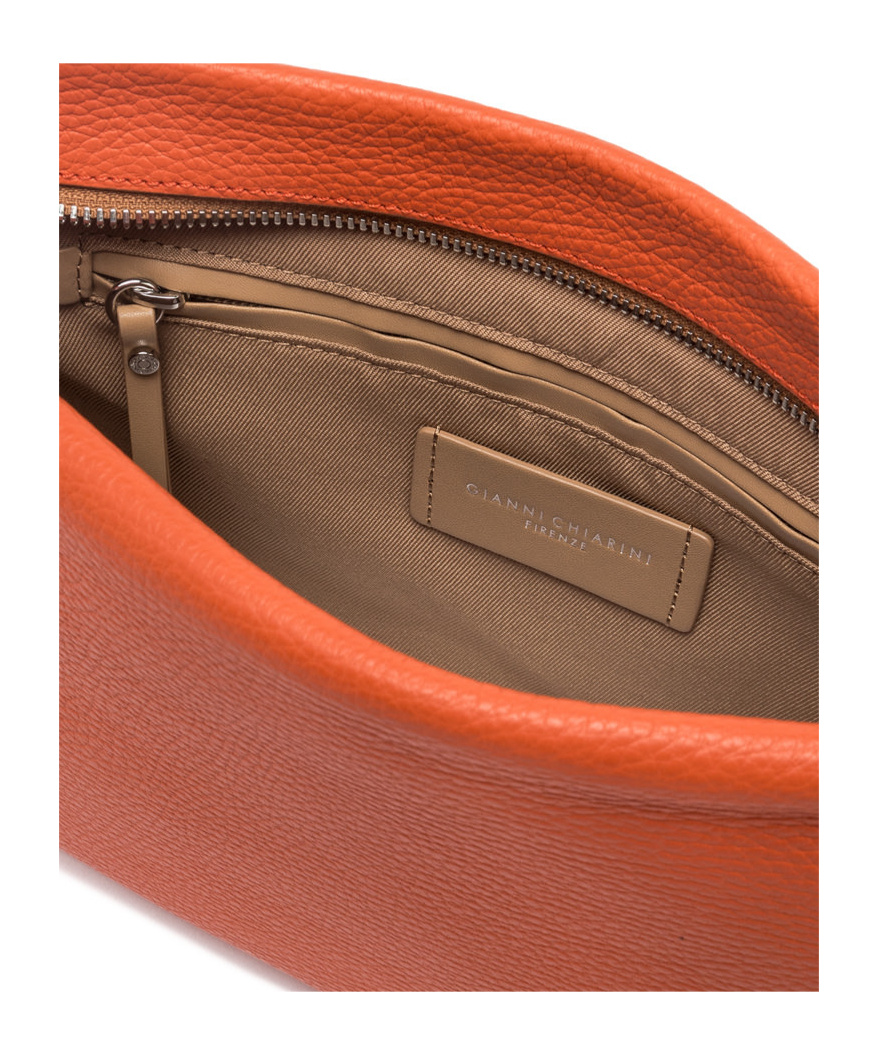 Gianni Chiarini Zippered Shoulder Bag In Brown