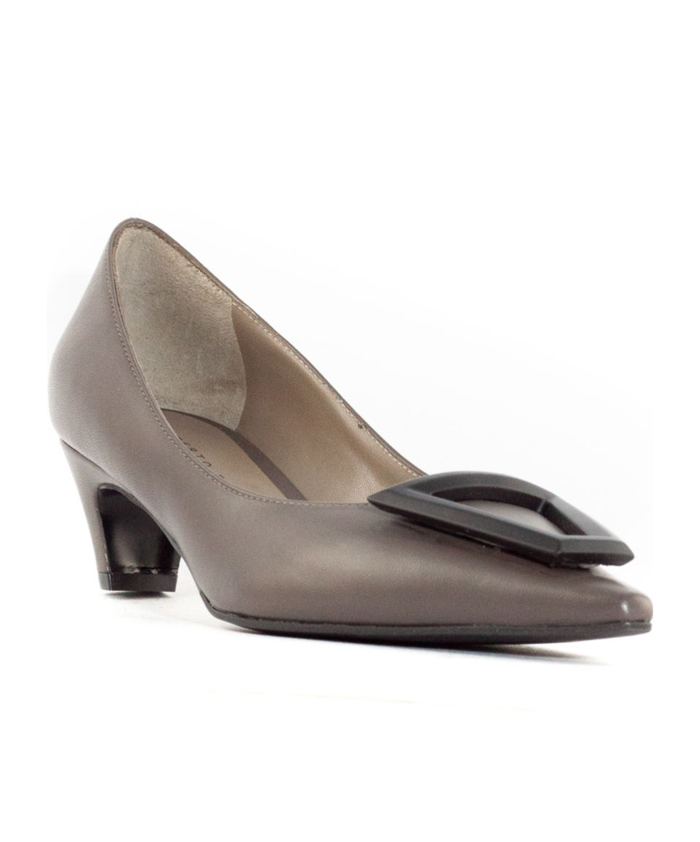 Shop Roberto Festa 55mm Leather Pumps In Gray