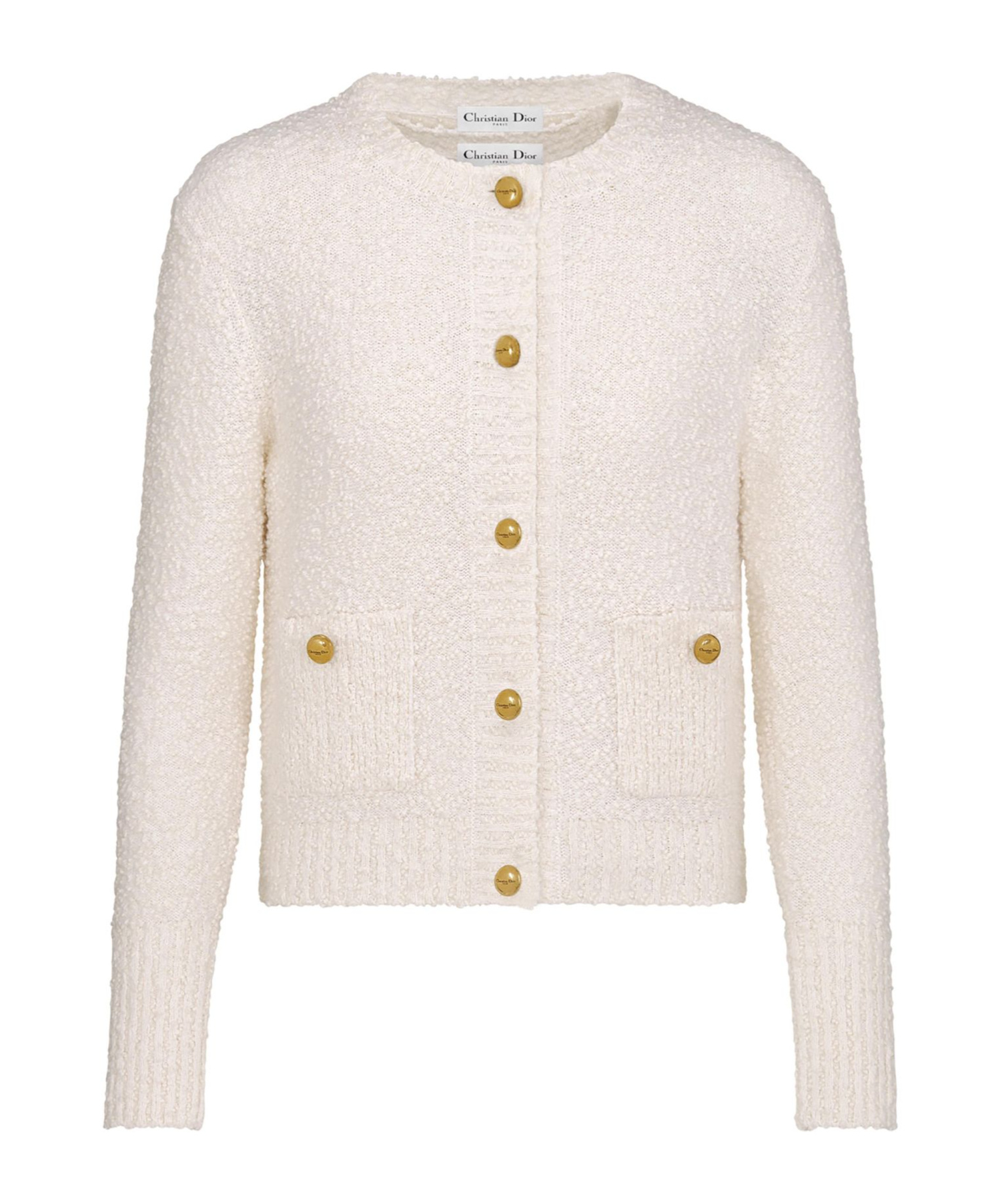 Shop Dior Two-piece Combination Sweater In Off-white