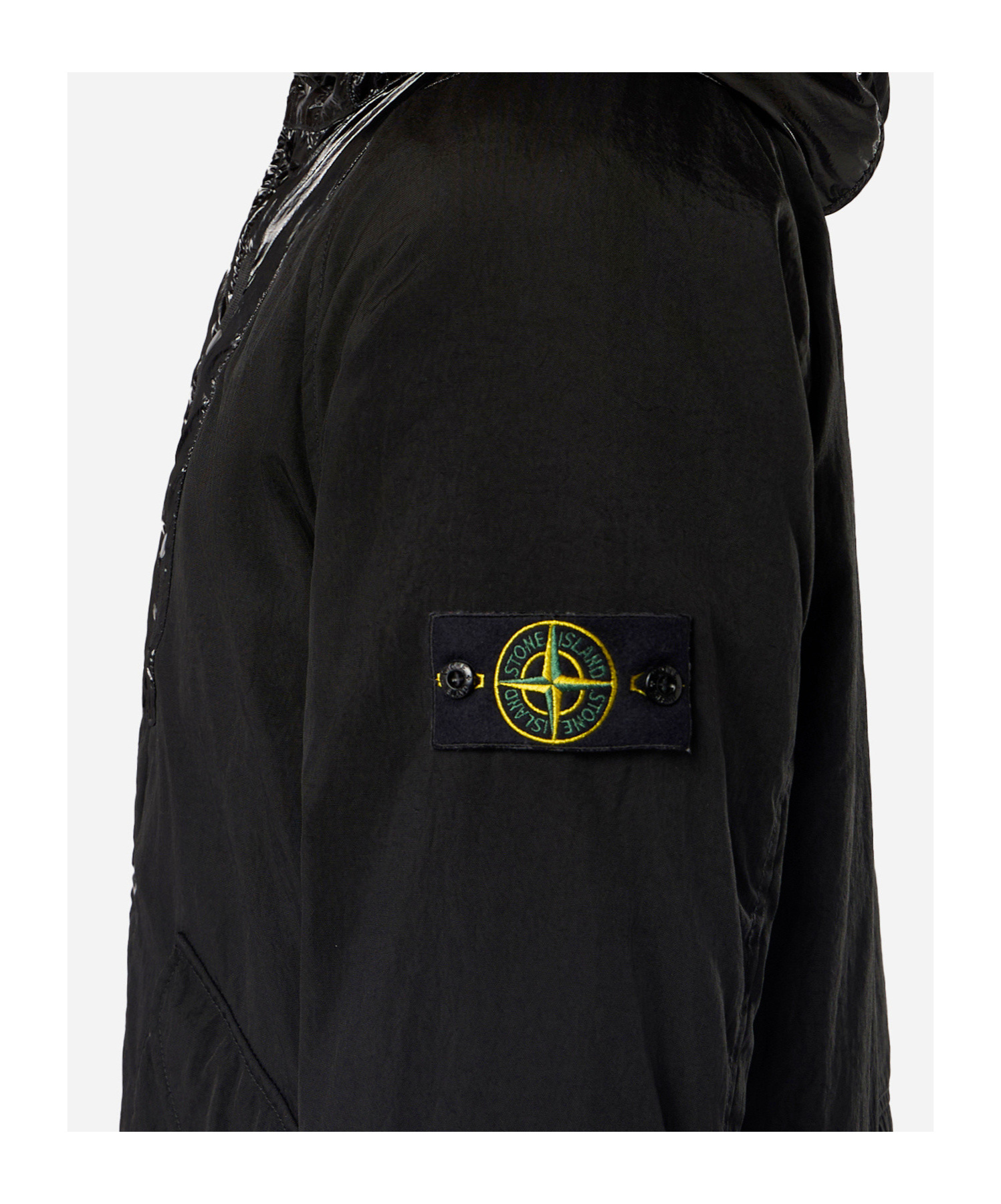 Stone Island Techno Fabric Jacket In Black
