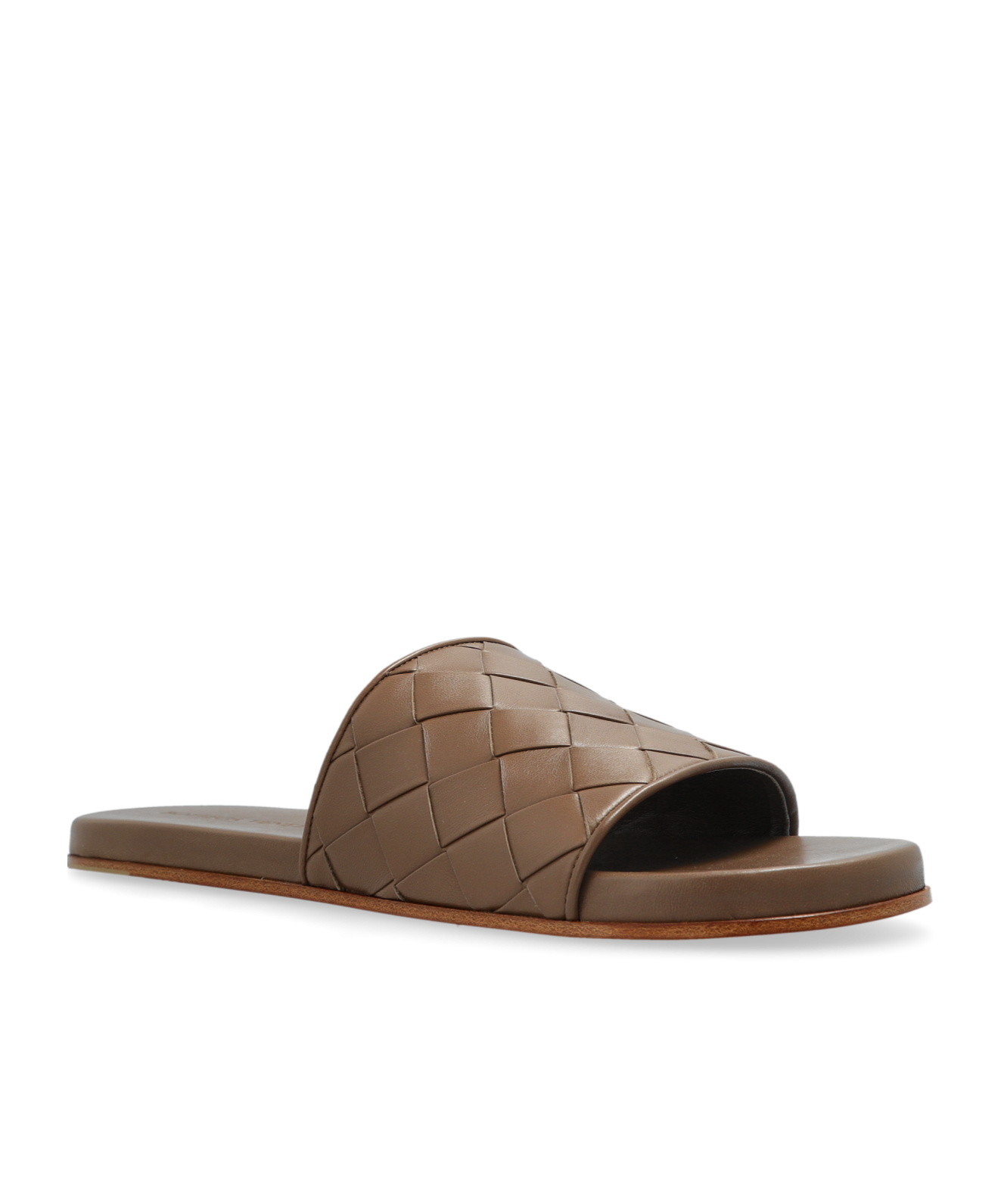 Bottega Veneta Sunday Intrecciato Slip-on Sandals In Brown