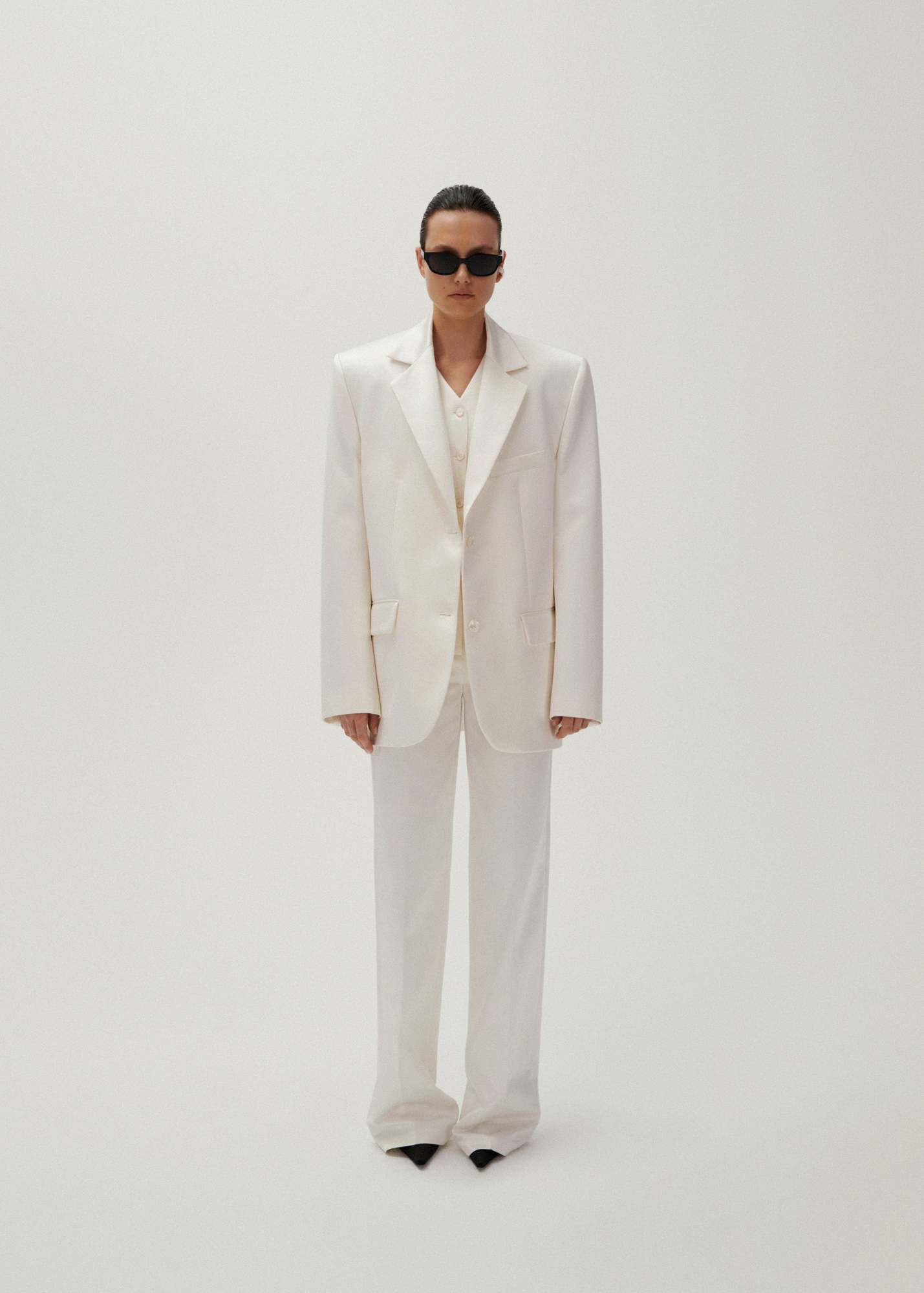 Magda Butrym Wide-leg Casual Pants In White