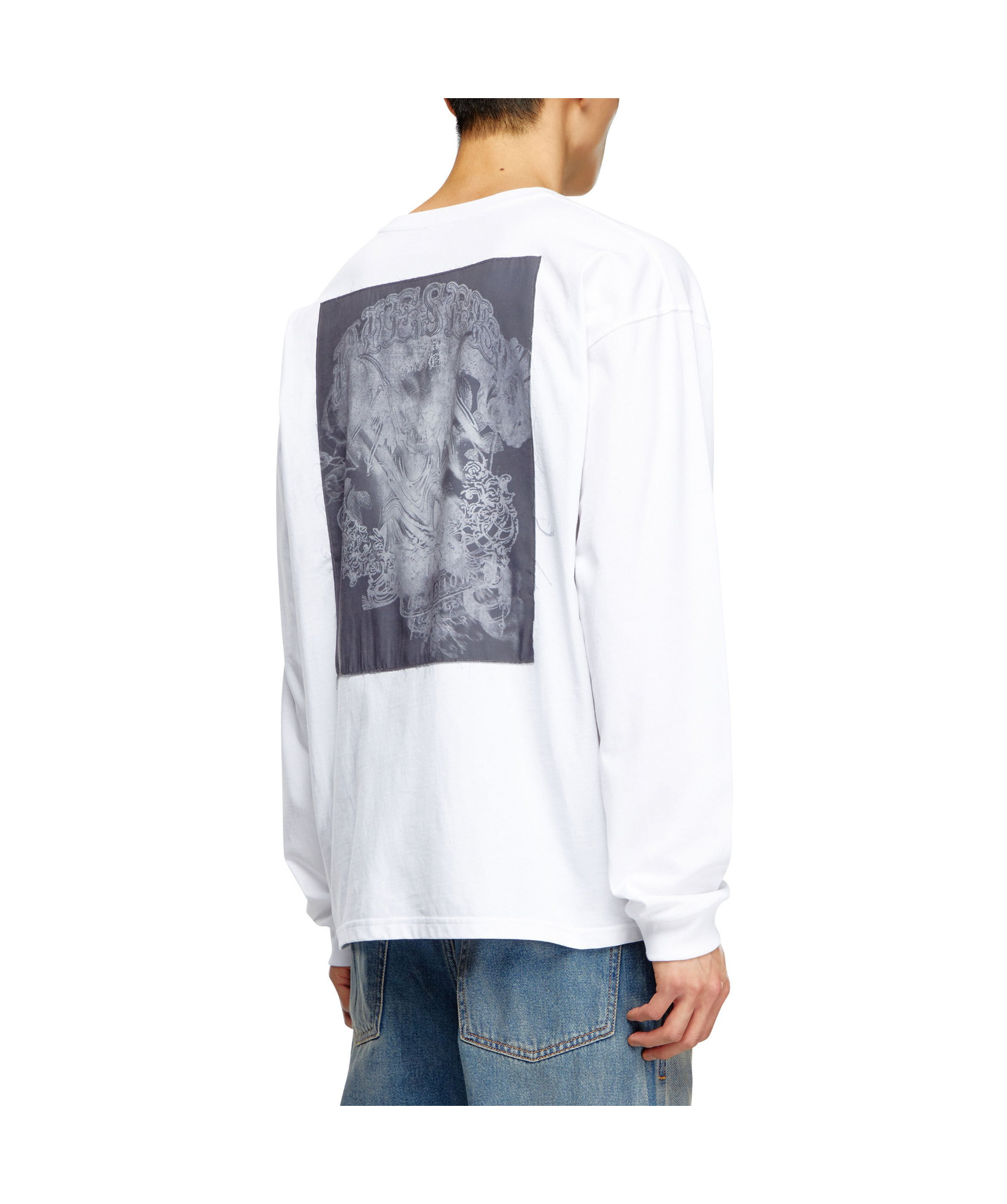 Diesel Graphic-print Cotton Sweatshirt In White