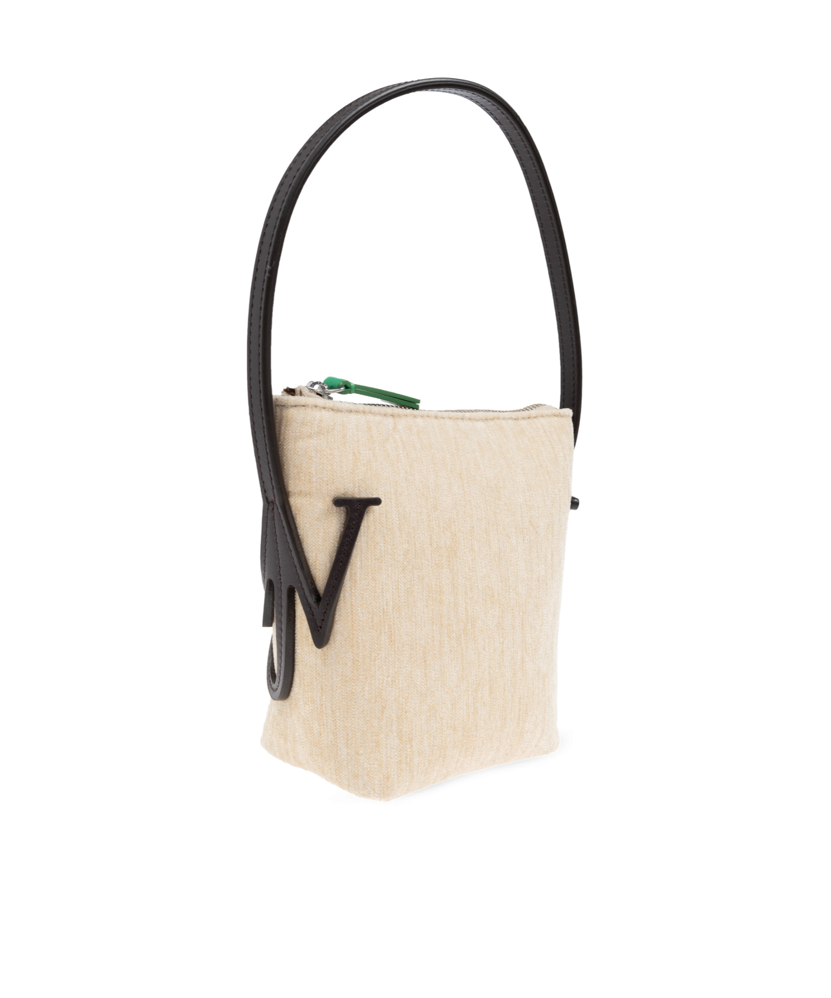 Jw Anderson Anchor Chenille Mini Top Handle Bag In Nude