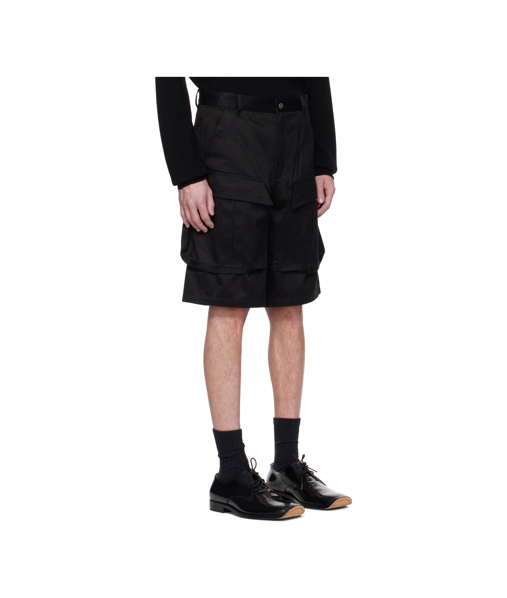 Mugler Cargo Shorts In Black