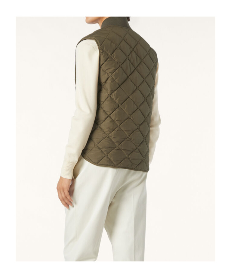 Loro Piana Diamond Quilted Vest In Gray