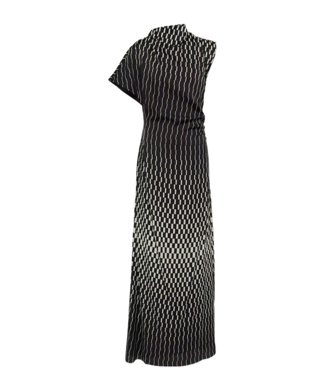 Tove June Printed Silk-blend Maxi Dress In Black
